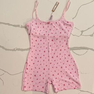 SKIMS ditzy floral romper